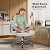 NicBex Armless Home Office Chair with Adjustable Height Modern Fabric Computer Chair with Lumbar Pillow for Office, Study, Bedroom, Light Gray - 2 of 4