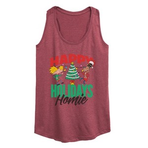 Women's - Hey Arnold! - Holiday Homes Graphic Racerback Tank - 1 of 4
