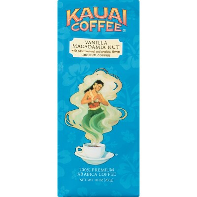 Kauai Coffee Vanilla Macadamia Nut Medium Roast Ground Coffee - 10oz