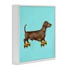 Stupell Industries Funny Dachshund On Roller Skates, 24" x 24" - 3 of 4