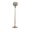 Elegant Metal & Glass Candle Holder - Glam Pillar & Taper Stand for Home, Office, Bedroom, Living Room Decor - 24" Black & Gold - 2 of 4
