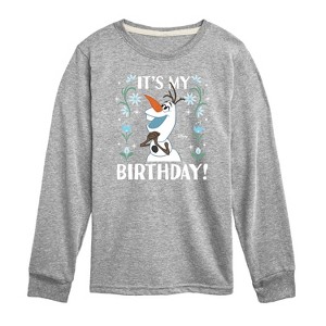 Boys' - Disney - Olaf It's My Birthday Long Sleeve Graphic T-Shirt - 1 of 3