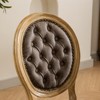 Solid Wood Frame Antique Painting,Hand-pulled buckle decoration PU artificial leather Dining Chair with Nailhead Trim - 4 of 4