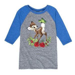 Boys' - Disney - Christmas Botanical Butterfly Raglan Graphic T-Shirt - 1 of 3