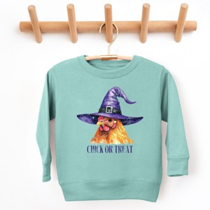 The Juniper Shop Chick Or Treat Watercolor Distressed Toddler Sweatshirt - 1 of 4