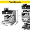 COZONY 20-Bar Espresso Machine with Grinder, Milk Frother Wand, 2.8L Removable Tank, Semi-Auto for Latte, Cappuccino - 2 of 4