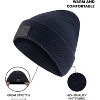 Knit Beanie Hats for Men Women Soft & Stretchy Toboggan Hats Cuffed Skull Knit Winter Hats Men & Womens Beanie Cap Navy, Brown, Bright Orange - 4 of 4