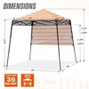 EAGLE PEAK 8x8ft Pop Up Canopy with Sidewall, 8x8 Base 6x6 Top - 3 of 4