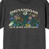 Elevation 7573 Shenandoah Blue Ridge Mountains Plants Men's Charcoal Heather Short Sleeve Crew Neck Tee - 2 of 3