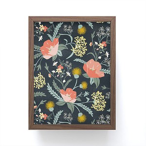 Heather Dutton Poppy Meadow Midnight Framed Mini Art Print - Society6 - 1 of 3