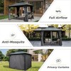 Gloweer Hardtop Gazebo, Outdoor Aluminum Frame Canopy with Galvanized Steel Roof, Permanent Metal Pavilion with Curtains and Netting - 2 of 4