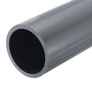 Unique Bargains Water Plumb DIY Crafts High Impact Rigid Round Pipes 8" Length ID 2.51" OD 2.95" Light Grey - 1 of 4