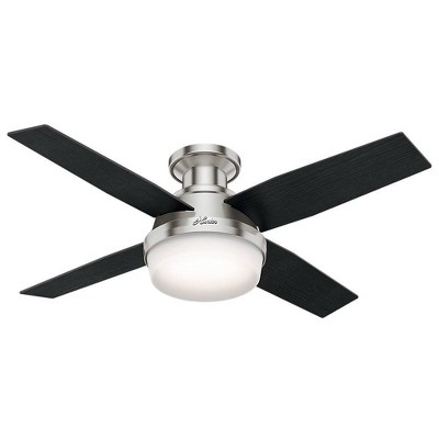 44 Dempsey Low Profile Ceiling Fan With Light Handheld Remote Hunter Target - Can You Add A Remote To Hunter Ceiling Fan