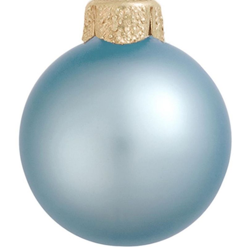 Northlight Matte Finish Glass Christmas Ball Ornaments - 2.75" (70mm) - Sky Blue - 12ct, 2 of 4