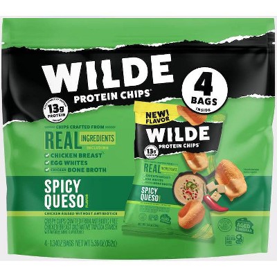 Wilde Brand Protein Chips - Spicy Queso - 4ct : Target