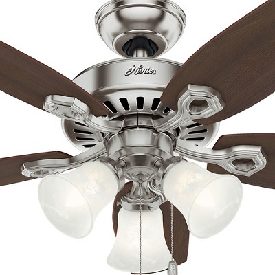 42" Premier Bronze Ceiling Fan with Walnut Blades and Lights