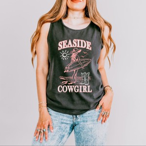 Simply Sage Market Seaside Cowgirl  Garment Dyed Tank - 1 of 2
