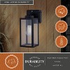 VAXCEL Lombard 1 Light Dusk to Dawn Black Contemporary Outdoor Wall Lantern with Integrated GFCI Outlet - 4 of 4
