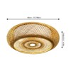 YIYIBYUS Vintage Bamboo Pendant Lamp Creative Flush Mount Ceiling Light Wood Color - 4 of 4