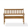 East West Furniture Belmont BBTB0NA Bench without Cushion Made of Acacia Wood in Natural Oil finish - 3 of 4