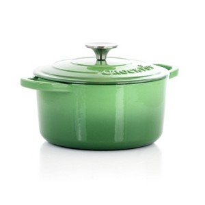 Crock-Pot Artisan 2 Piece 3 Quarts Enameled Cast Iron Dutch Oven in Pistachio Green - 1 of 4