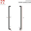 Modern Black Push Pull Door Handle – Long Stainless Steel Handle for Glass, Barn, Wood, or Shower Doors – Contemporary Front Entry or Interior Use - 4 of 4