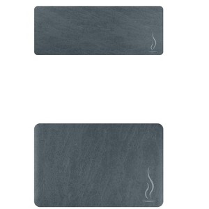 Unique Bargains Modern Waterproof Cushioned Non-Skid Kitchen Mats Set - 1 of 4