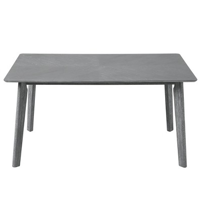 Vynxaria Retro Rectangular Dining Table – Rustic Minimalist Design with Rubberwood Legs for Kitchen & Dining Room