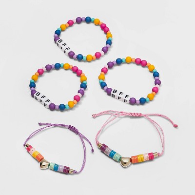 Girls' 5pk Beaded BFF Bracelet Set - Cat & Jack™