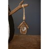 Painted Wood Snowman with Faux Fur Scarf 17.5"H, Multi-Color Distressed Christmas Decor By Kalalou - 3 of 4