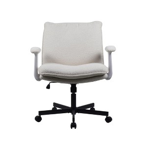 Kumasinova Modern Ergonomic Desk Chair with Wide Seat & Flip-Up Armrests,Upholstered Office Chair with Wheels,Swivel Chair for Home Office - 1 of 4