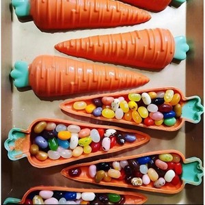 Sassy Little Southern 2-Pack Breakable Ghirardelli Chocolate Carrots – Easter Candy-Filled Smash Gift with Wooden Mallet - 1 of 4