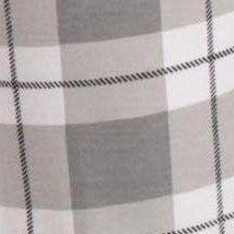grey plaid 100% organic cotton