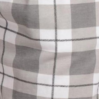 grey plaid 100% organic cotton