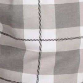 grey plaid 100% organic cotton