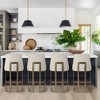 Ridstar Counter Stool with Metal Base For Dining Room & Counter-Cream - 4 of 4
