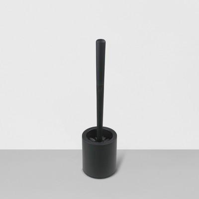 black toilet brush set