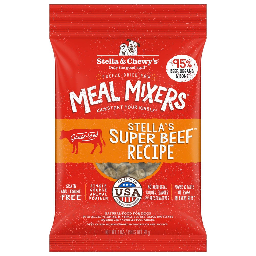 Stella & Chewy's Beef Flavor Freeze-Dried Mixer Dry Dog Food - 1oz