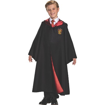 Kids' Deluxe Harry Potter Gryffindor Robe Costume - Size 10-12 - Black 