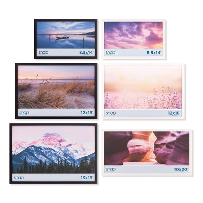 Snap 13x19 Black Wood Wall Mount Photo Frame