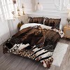 Bear Comforter Set Twin Size, Wild Animal Hunting Enthusiasts Bedding Set All Season Quilt Set, Room Decor for Kids Boys Teens - 2 of 4