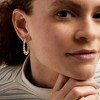 Ross-Simons Italian 3-6mm 18kt Gold Over Sterling Bead Oval Hoop Earrings - 2 of 4