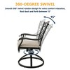 CLIHOME 7 Pieces Rectangular Outdoor Dining Set with 2 Swivel Chair & 4 Dining Chair - 4 of 4