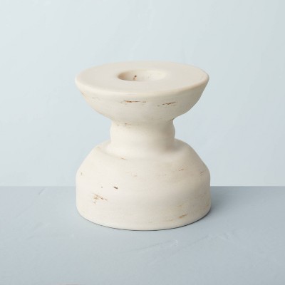 Chunky Ceramic Taper Holder Natural Cream - Hearth & Hand™ with Magnolia