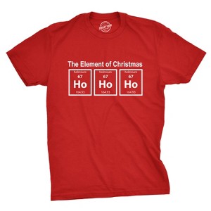Mens The Element Of Christmas T Shirt Funny Ho Ho Ho Science Tee - Crazy Dog Men's T Shirt - 1 of 4