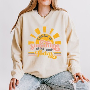 Simply Sage Market There Is Sunshine In My Soul Today Lightweight Garment Dyed Sweatshirt - 1 of 4