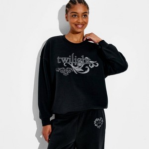 Women's Crewneck Twilight Fleece Graphic Pullover Sweatshirt