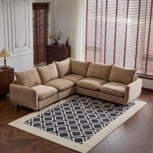 99'' Fabric Modular L-Shaped Sectional Sofa with Free Combination and Oversized Design - 1 of 4