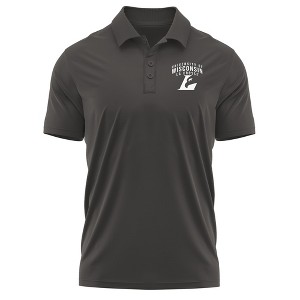 University of Wisconsin-La Crosse Adult Polo Left Chest Logo, Black - 1 of 4