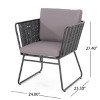 Set of 2 Mid-Century Idaho Club Chair with Water-Resistant Cushions for outside living room-Christopher Knight Home - 3 of 4